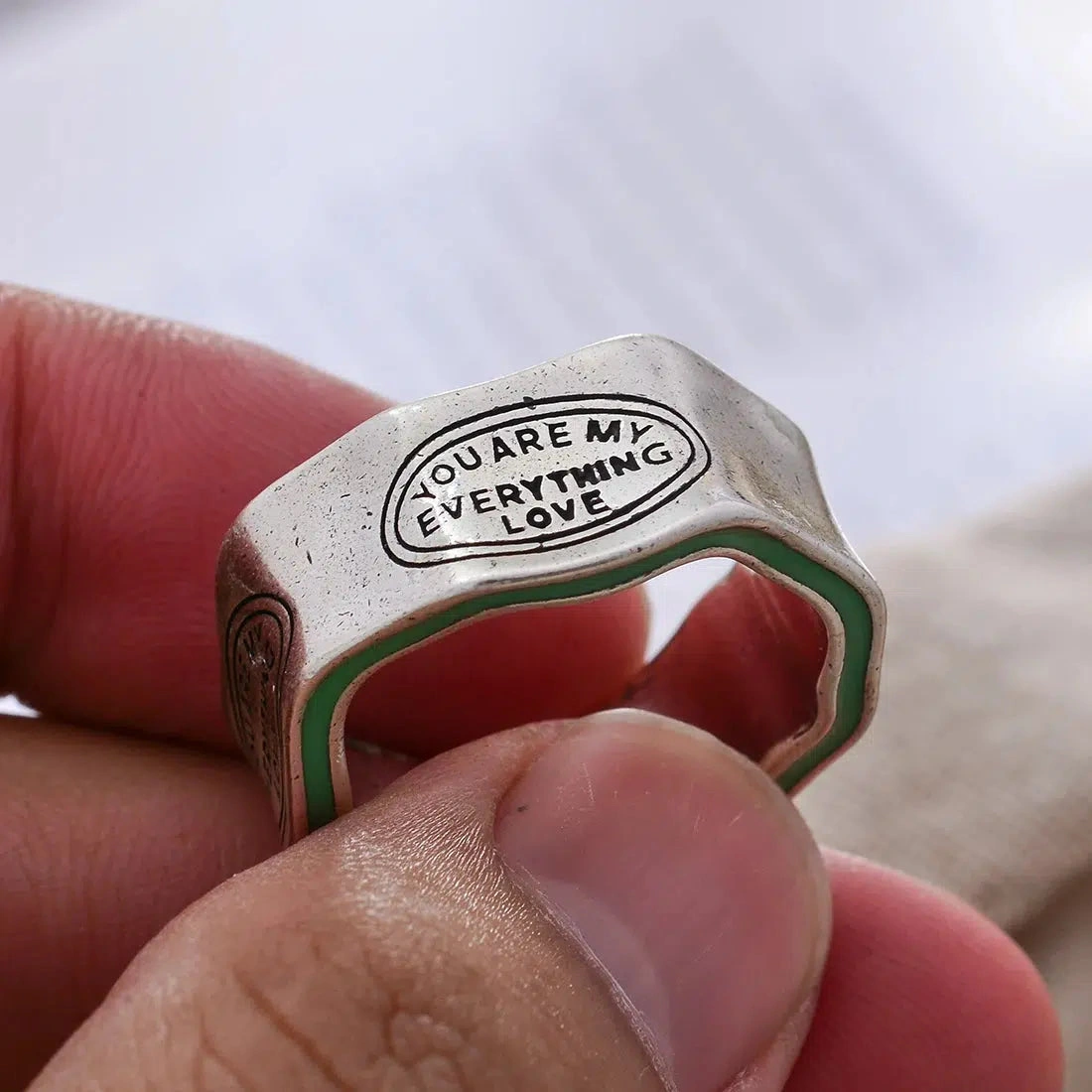 My Only Love: Engraved Eternity Ring, For Always and Forever.